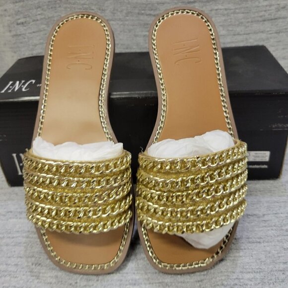 International Concepts Pelle Flat Slide Sandals - Picture 1 of 7